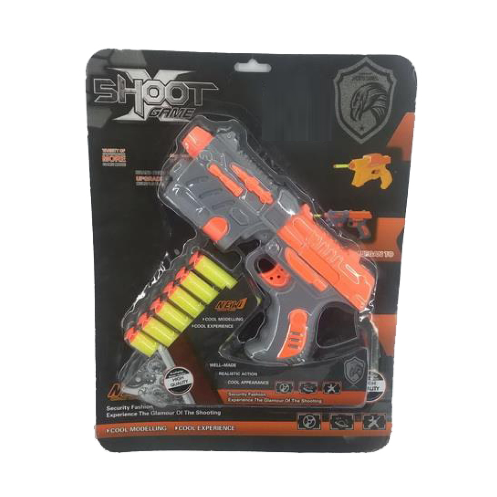 PISTOLA LANZA DARDOS 35 X 27 X 4 CM