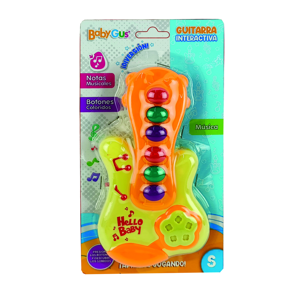 GUITARRA CON LUZ Y SONIDO 24 X 13 X 4 CM