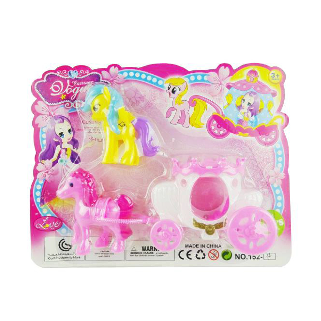 CARRUAJE DE PRINCESA CON PONY 29 X 19 X 7 CM