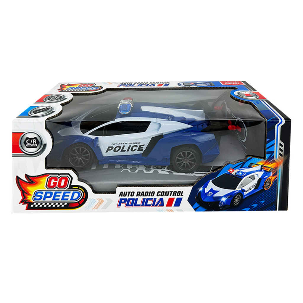AUTO DE POLICIA A RADIO CONTROL 32 X 14 X 11 CM