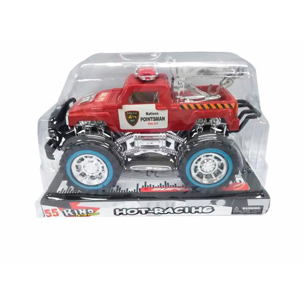 MEGA JEEP BOMBERO A FRICCION 40 X 24 X 21 CM
