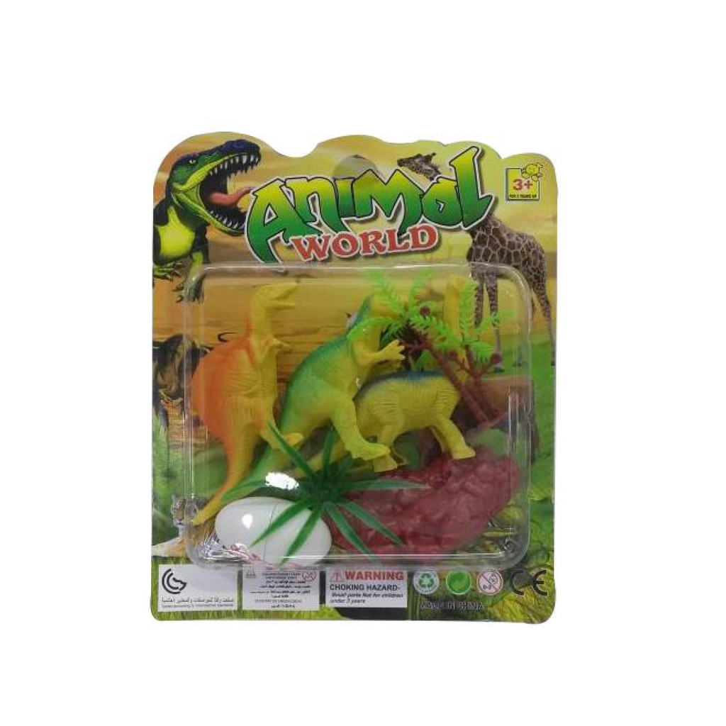 CONJUNTO DE DINOSAURIOS 15 X 13 X 3 CM