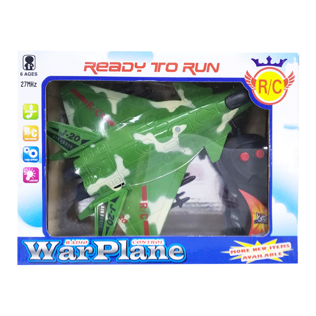 AVION MILITAR A RADIO CONTROL GO SPEED 24 X 18 X 6 CM