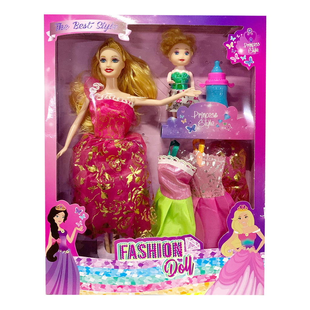 MUÑECA FASHION CON ACCESORIOS 32 X 24 X 5 CM