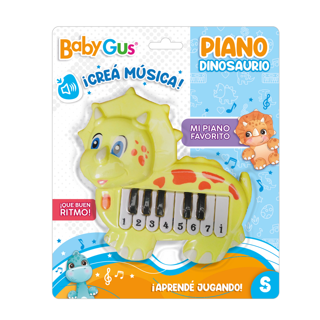 PIANO DINOSAURIO 24 X 20 X 4 CM
