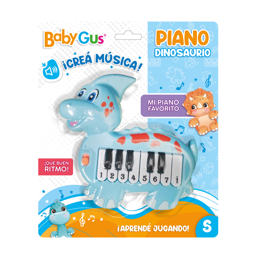 PIANO DINOSAURIO 24 X 20 X 4 CM