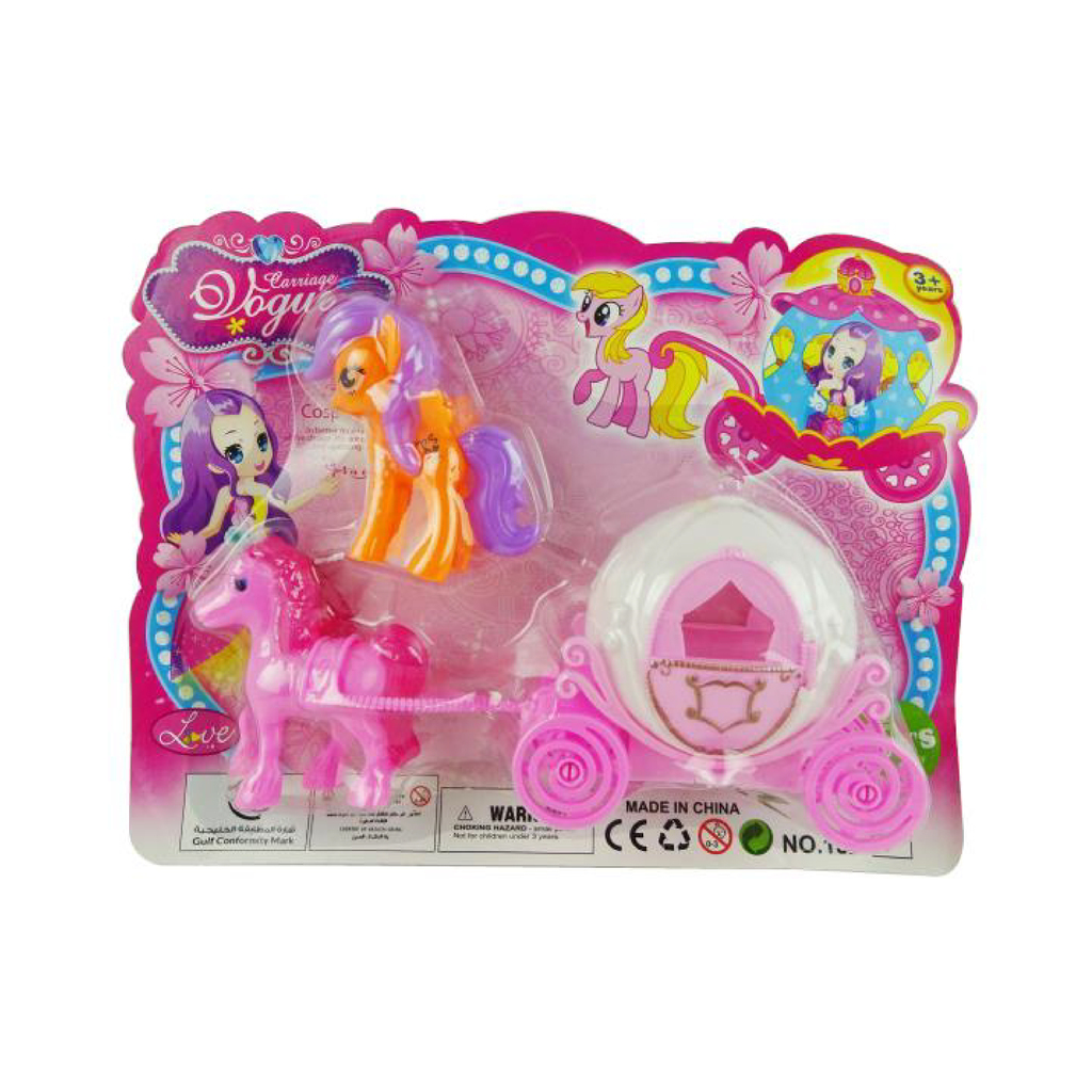 CARRUAJE DE PRINCESA CON PONY 29 X 19 X 7 CM