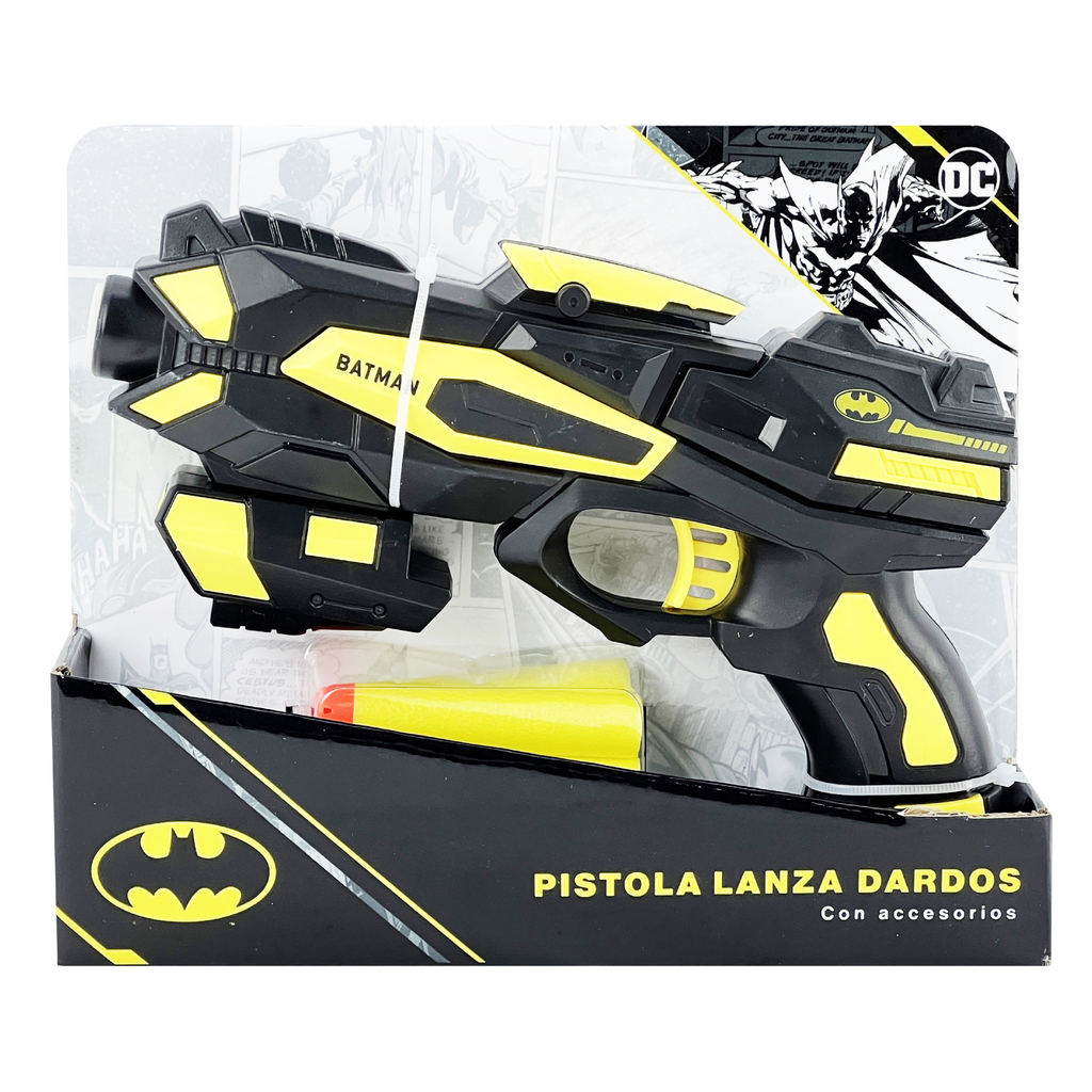 PISTOLA LANZA DARDOS BATMAN 20 X 16 X 5 CM
