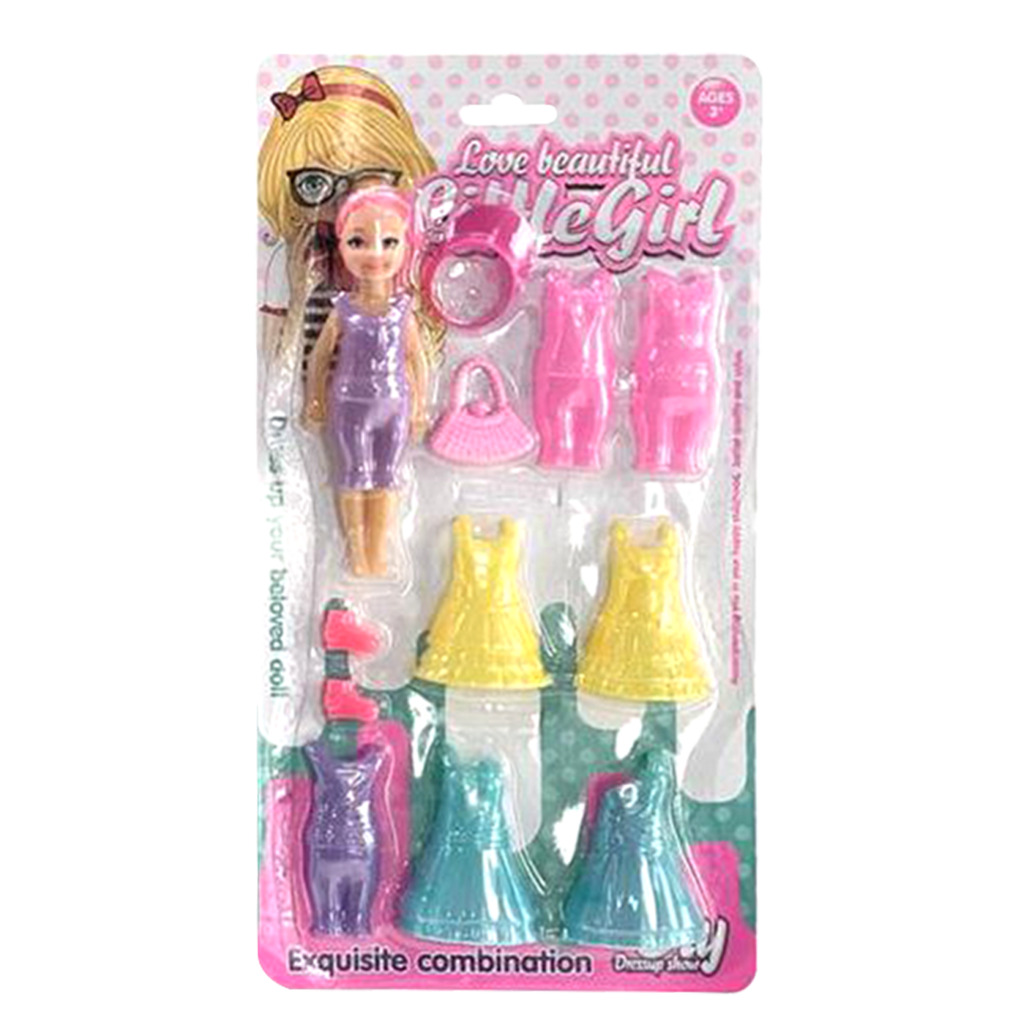 MUÑECA FASHION CON ACCESORIOS 34 X 18 X 4 CM