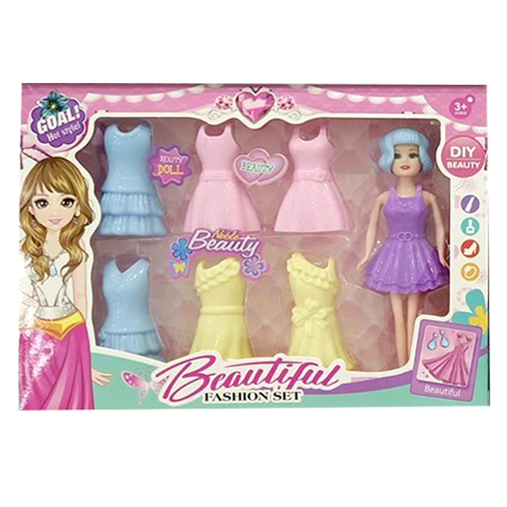 MUÑECA FASHION CON ACCESORIOS 25 X 18 X 4 CM