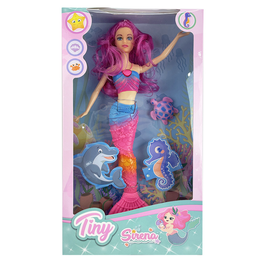 MUÑECA TINY SIRENA 36 X 20 X 6 CM