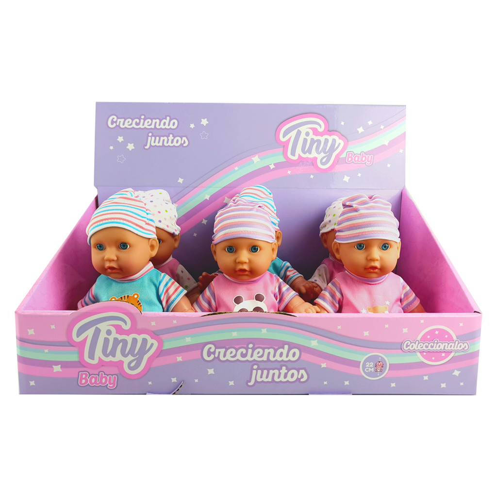 BEBOTE TINY CRECIENDO JUNTOS 22CM (CUERPO DURO) 37 X 21 CM 6 UNIDADES DISPLAY BOX