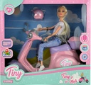 MUÑECA TINY Y SU MOTO 33 X 31 X 10 CM