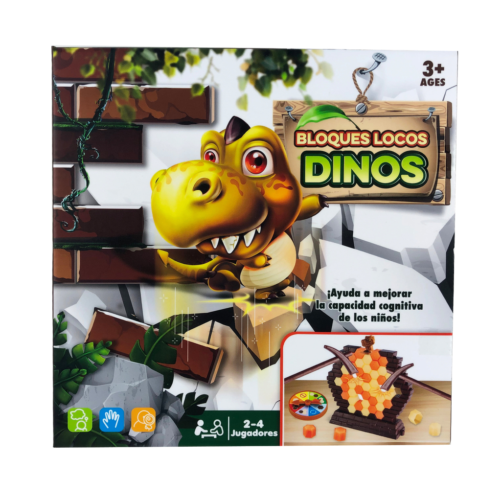 JUEGO DE MESA BLOQUES LOCOS DINO 24 X 24 X 6 CM