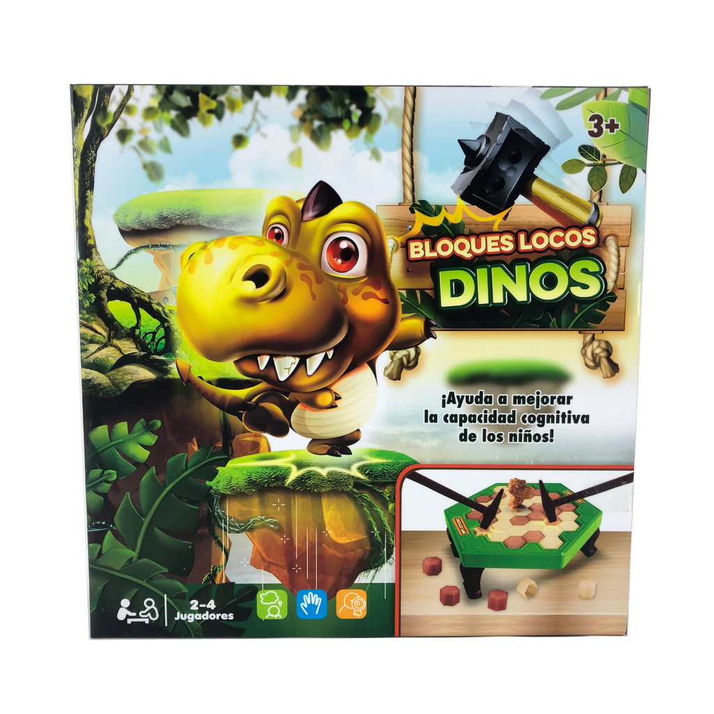 JUEGO DE MESA BLOQUES LOCOS DINO 26 X 26 X 6 CM