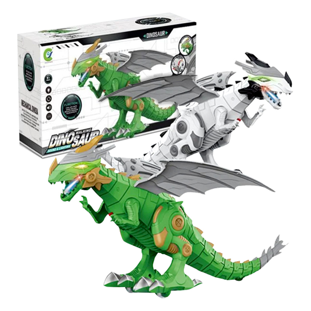 DINOSAURIO A PILA 37 X 25 X 10 CM