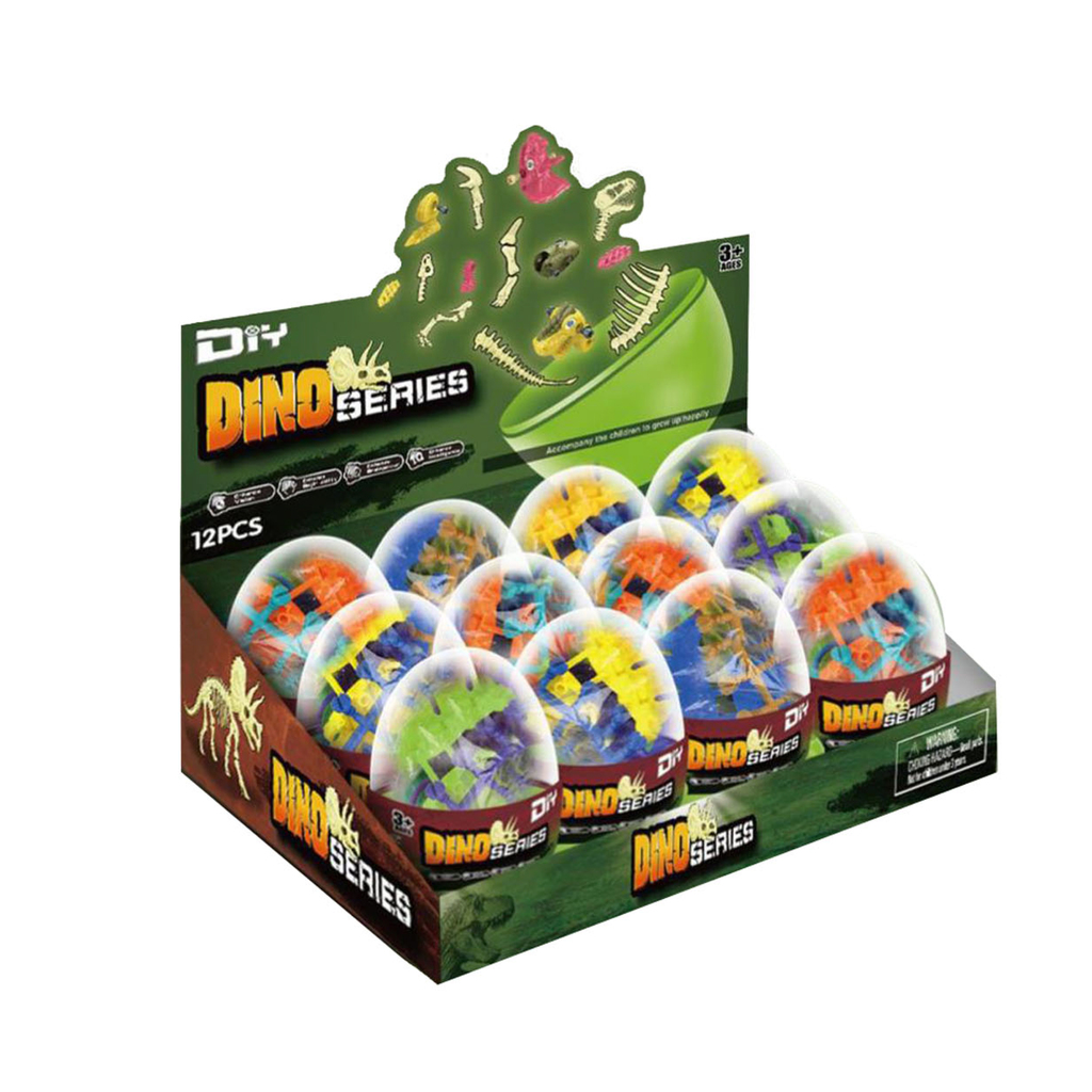 HUEVO DINOSAURIO PARA ARMAR 12 PIEZAS / DISPLAY BOX 33 X 24 X 11 CM
