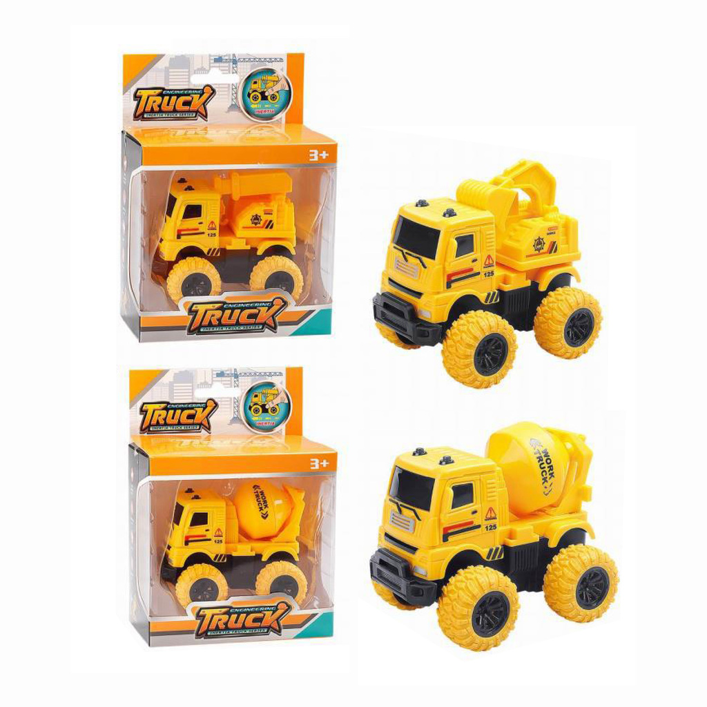 CAMION CONSTRUCCION A FRICCION CON RUEDAS DE GOMA 17 X 12 X 8 CM