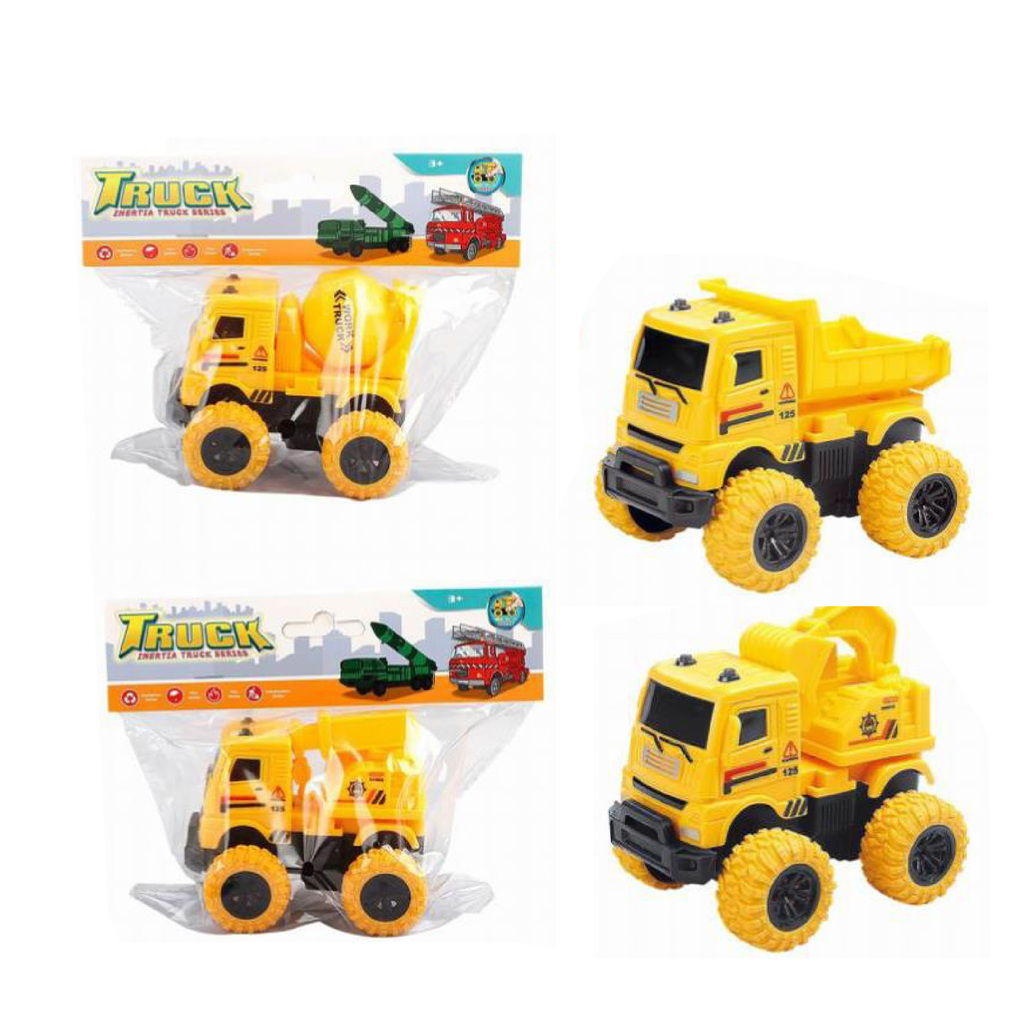 CAMION CONSTRUCCION A FRICCION CON RUEDAS DE GOMA