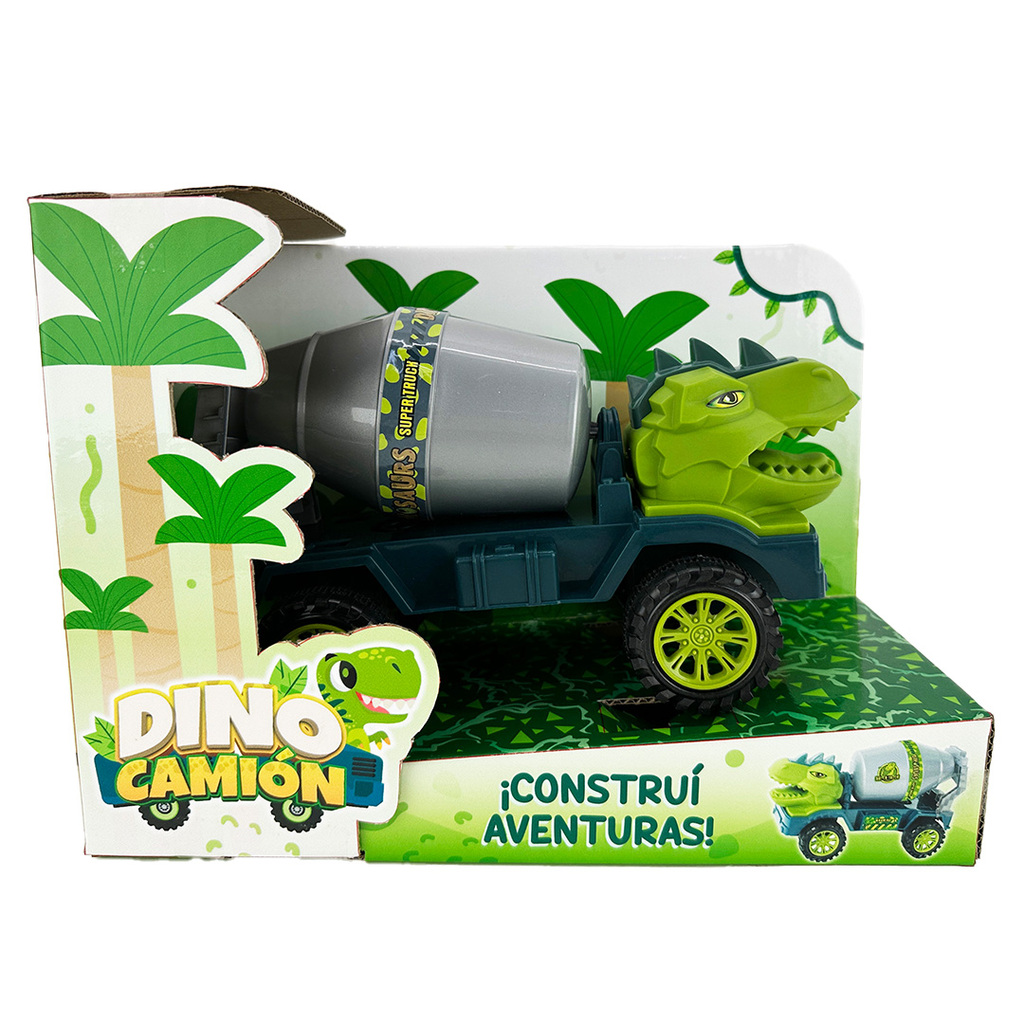 CAMION DINOSAURIO CONSTRUCCION RUEDAS DE GOMA 32 X 20 X 10 CM
