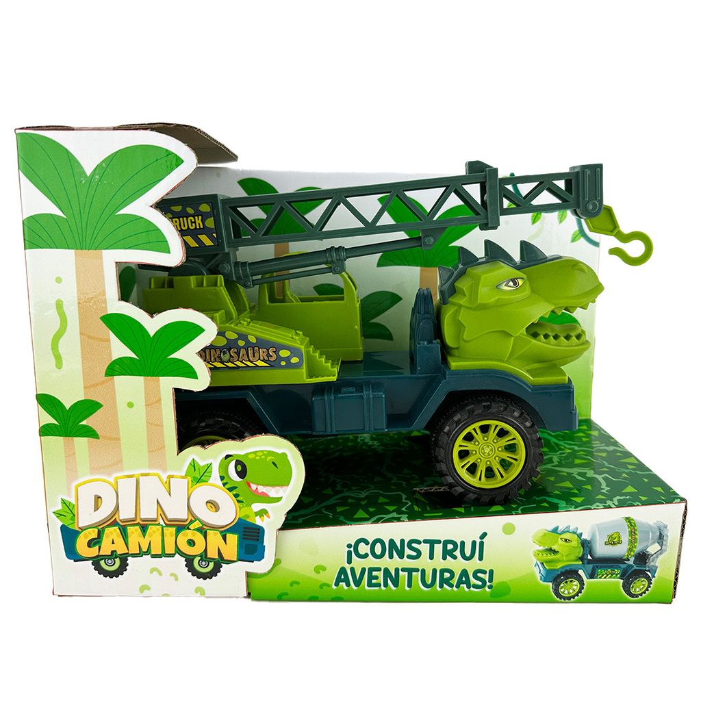 CAMION DINOSAURIO CONSTRUCCION RUEDAS DE GOMA 32 X 20 X 10 CM