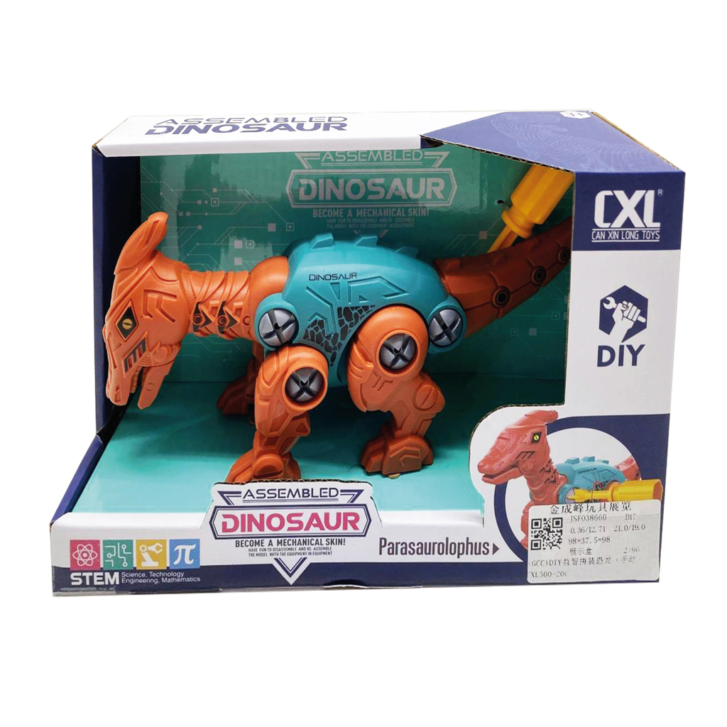 DINOSAURIO ROBOT PARA ARMAR 23 X 19 X 15 CM