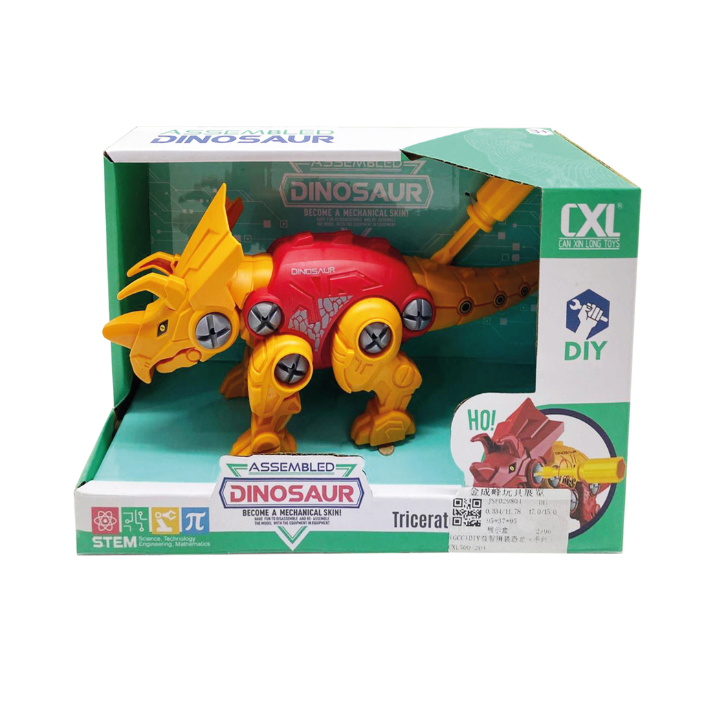 DINOSAURIO ROBOT PARA ARMAR 23 X 19 X 15 CM