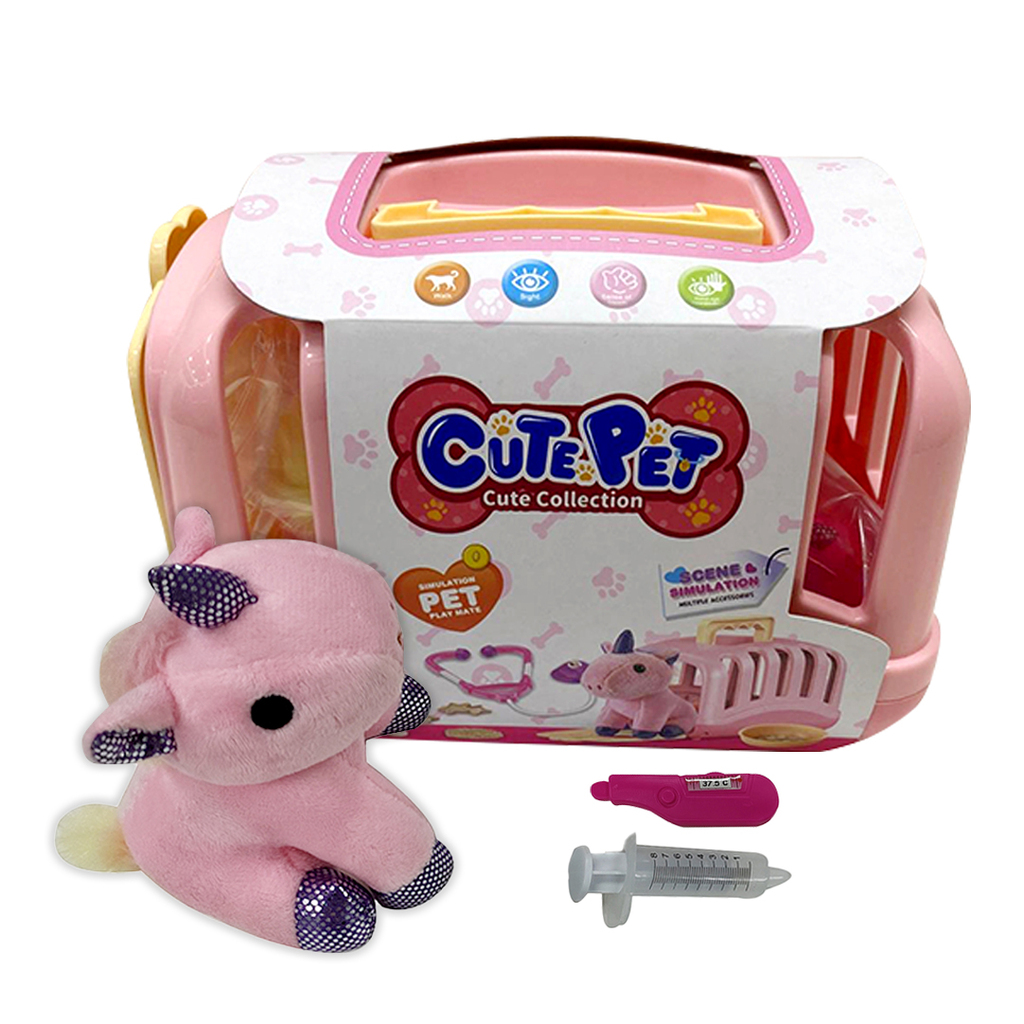 VALIJITA VETERINARIA UNICORNIO PELUCHE 18 X 13 X 13 CM