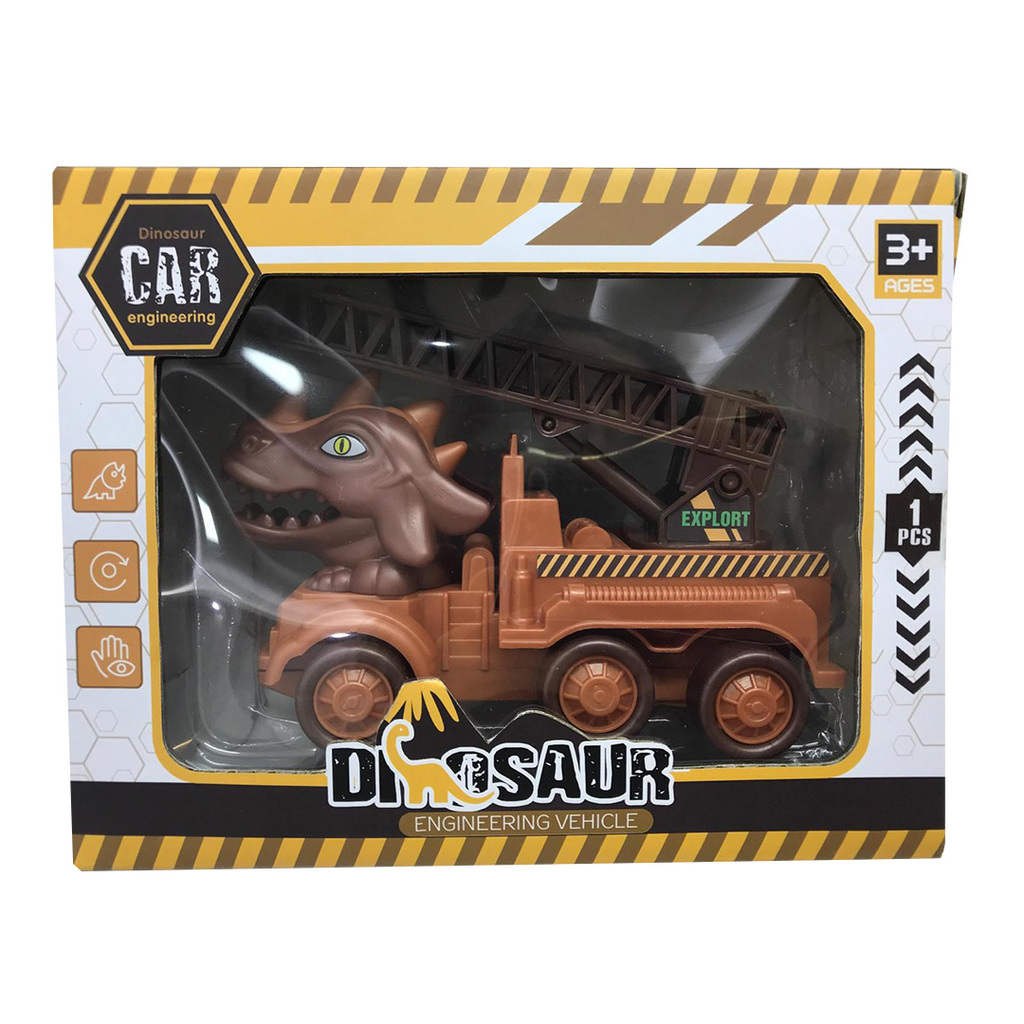 CAMION DINOSAURIO CONSTRUCCION RUEDAS DE GOMA 19 X 15 X 7 CM