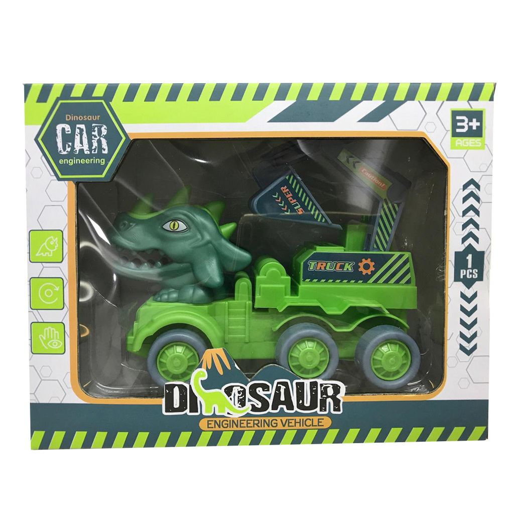 CAMION DINOSAURIO CONSTRUCCION RUEDAS DE GOMA 19 X 15 X 7 CM