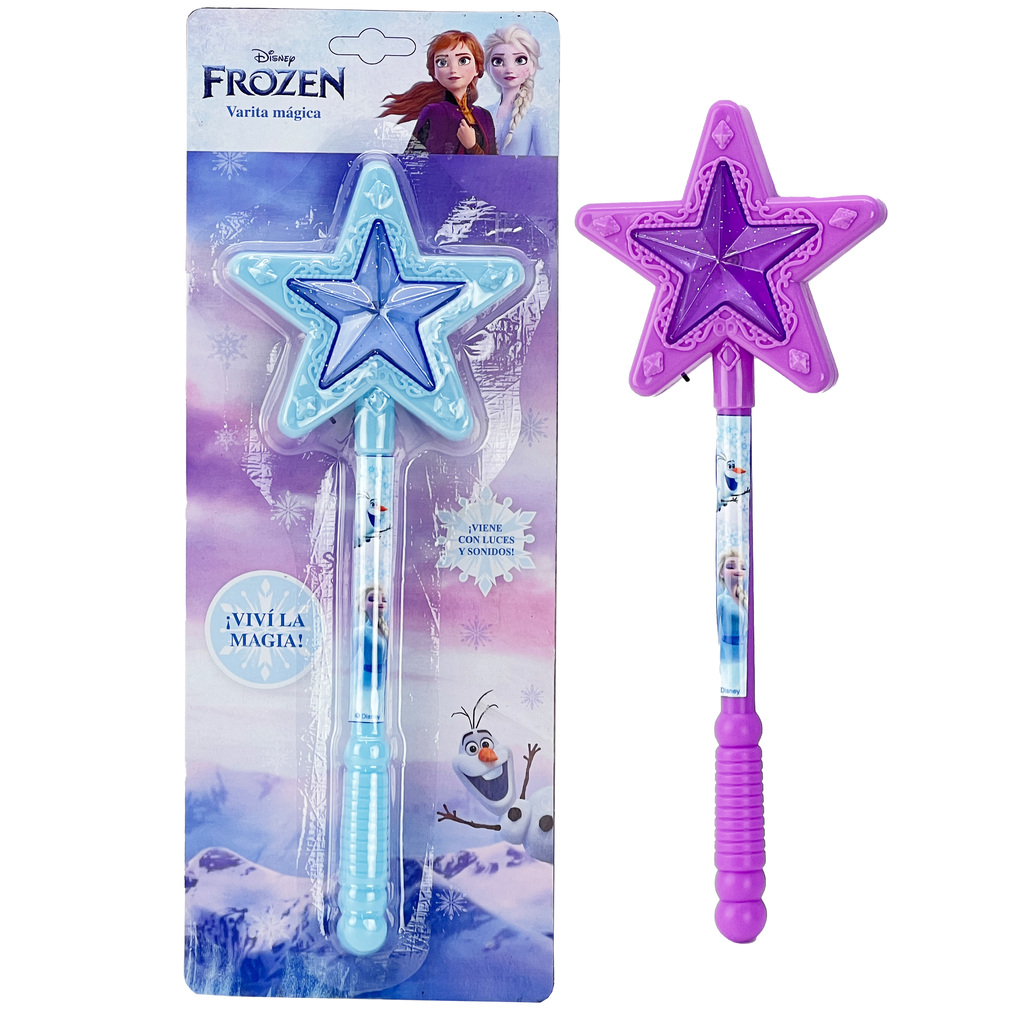 VARITA DE FROZEN CON LUZ Y SONIDO 38 X 14 X 3 CM
