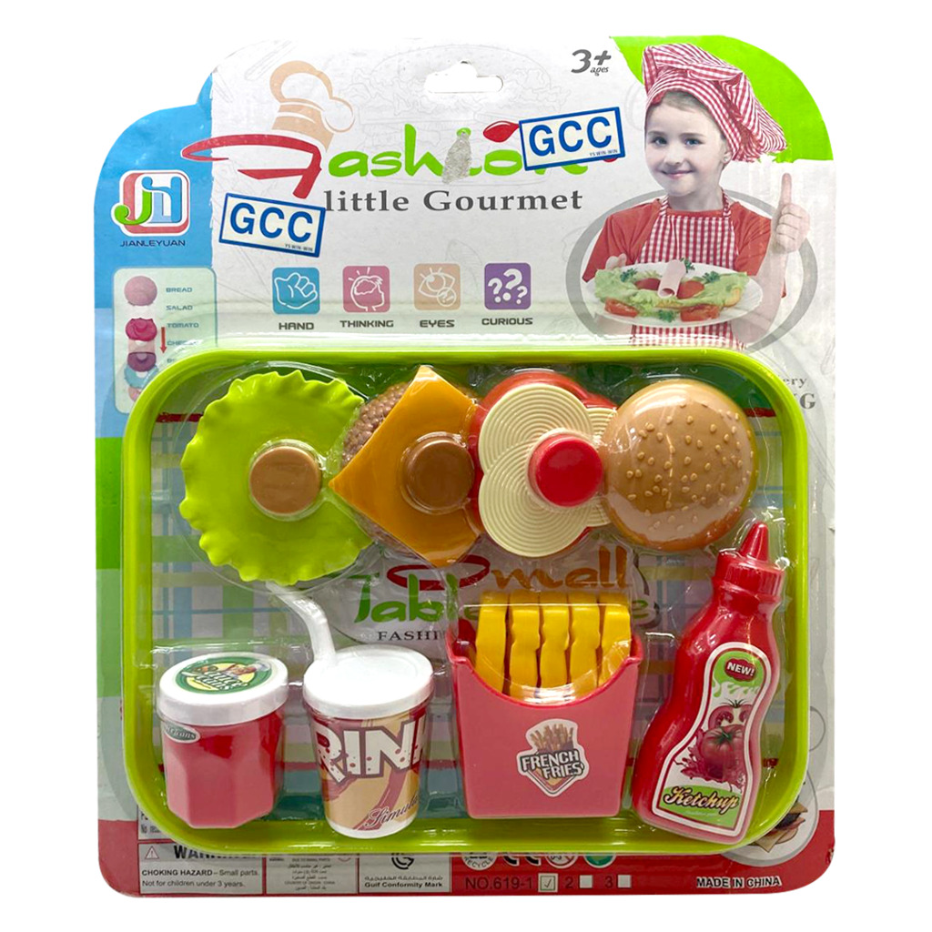SET HAMBURGUESERIA COMPLETO 35 X 30 X 7 CM