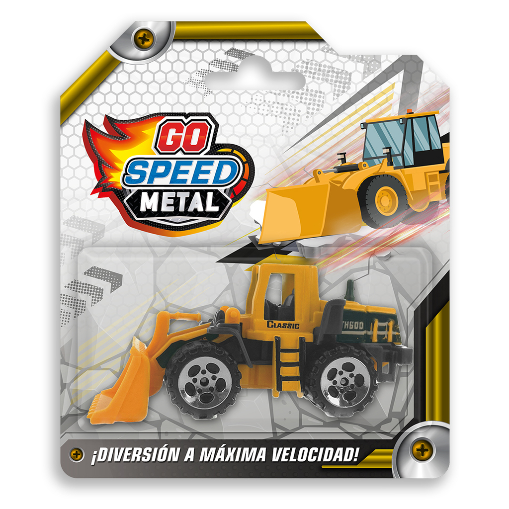 VEHICULOS DE CONSTRUCCION METALICOS GO SPEED 6 MODELOS MIXEADOS 14 X 12 X 4 CM