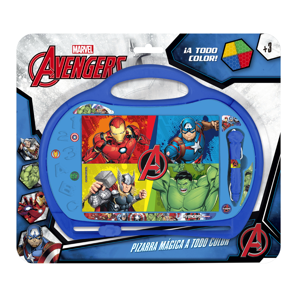 PIZARRA MAGICA A COLOR AVENGERS 26 X 23 X 4 CM