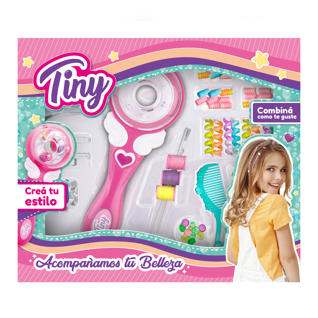 MAQUINA PARA HACER TRENZAS CON SET DE BIJOUTERIE TINY (EN CAJA) 38 X 8,5 X 33 CM