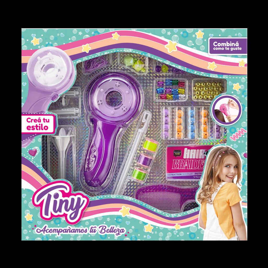 MAQUINA PARA HACER TRENZAS CON SET DE BIJOUTERIE TINY (EN CAJA) 38 X 33 X 8 CM
