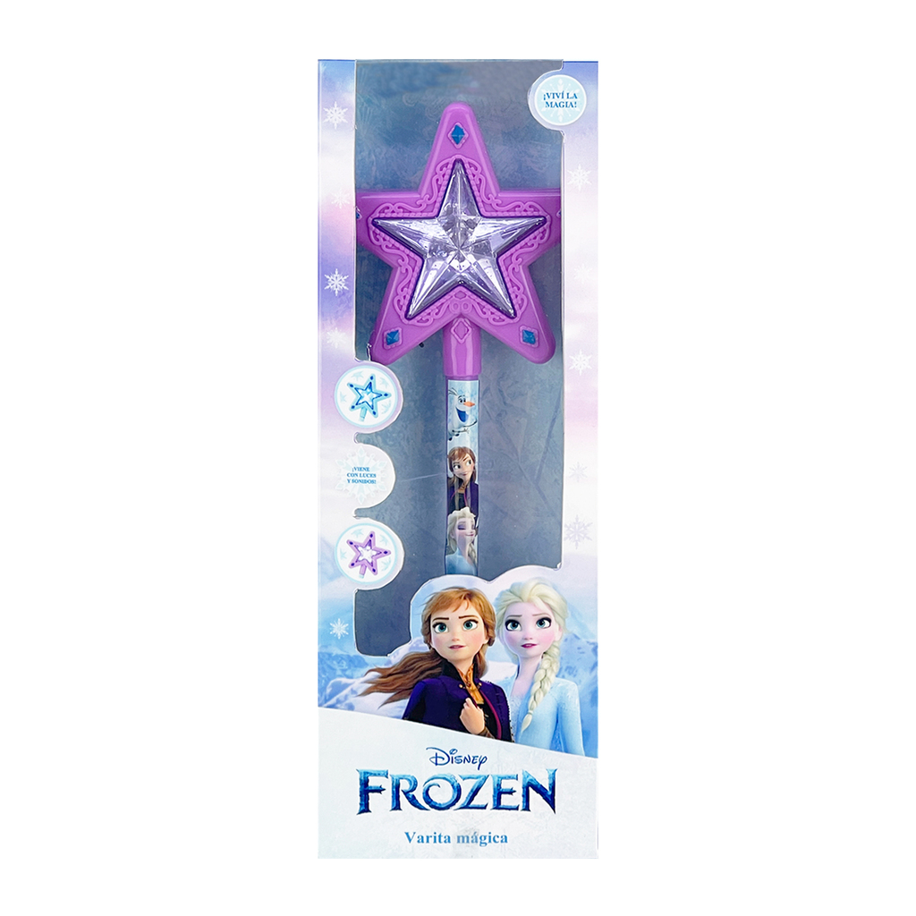 VARITA DE FROZEN CON LUZ Y SONIDO (EN CAJA) 11 X 31 X 3 CM
