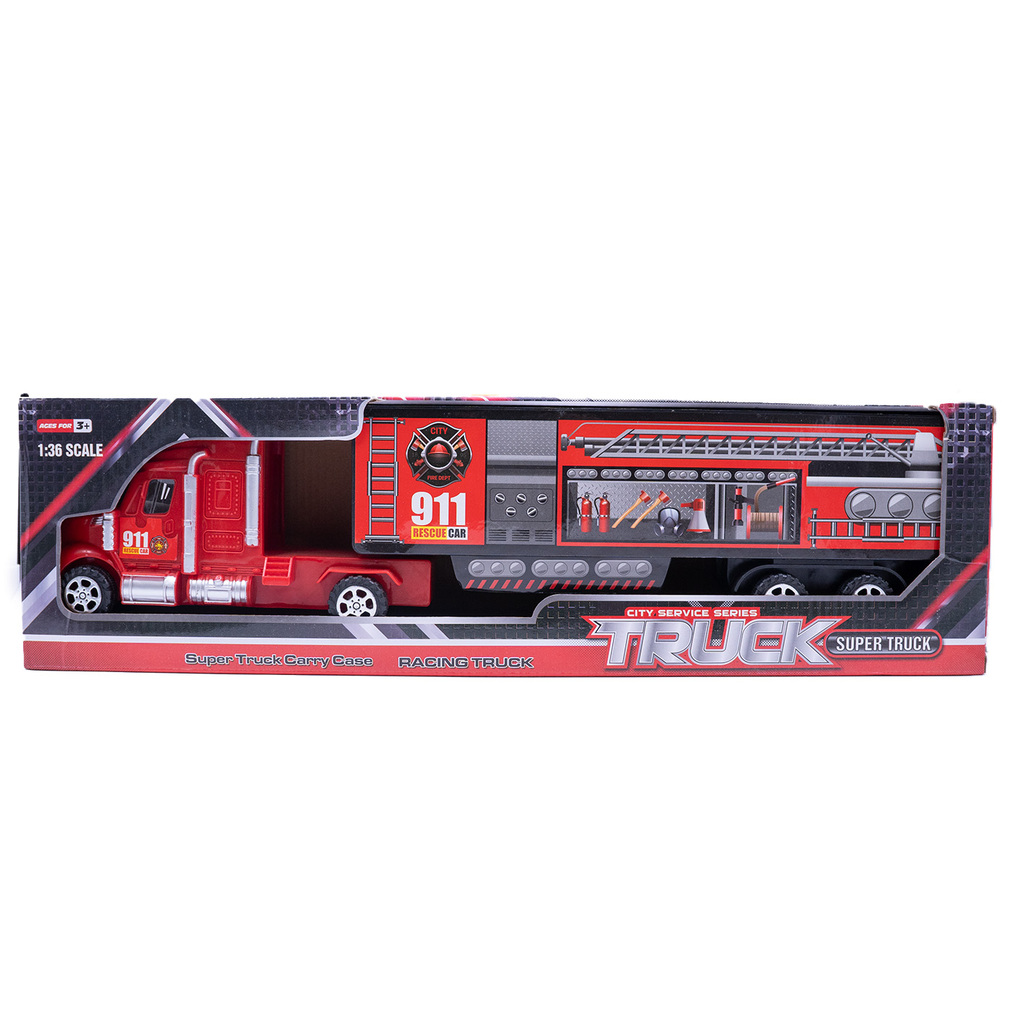 CAMION DE BOMBERO A FRICCION 52 X 15 X 9 CM