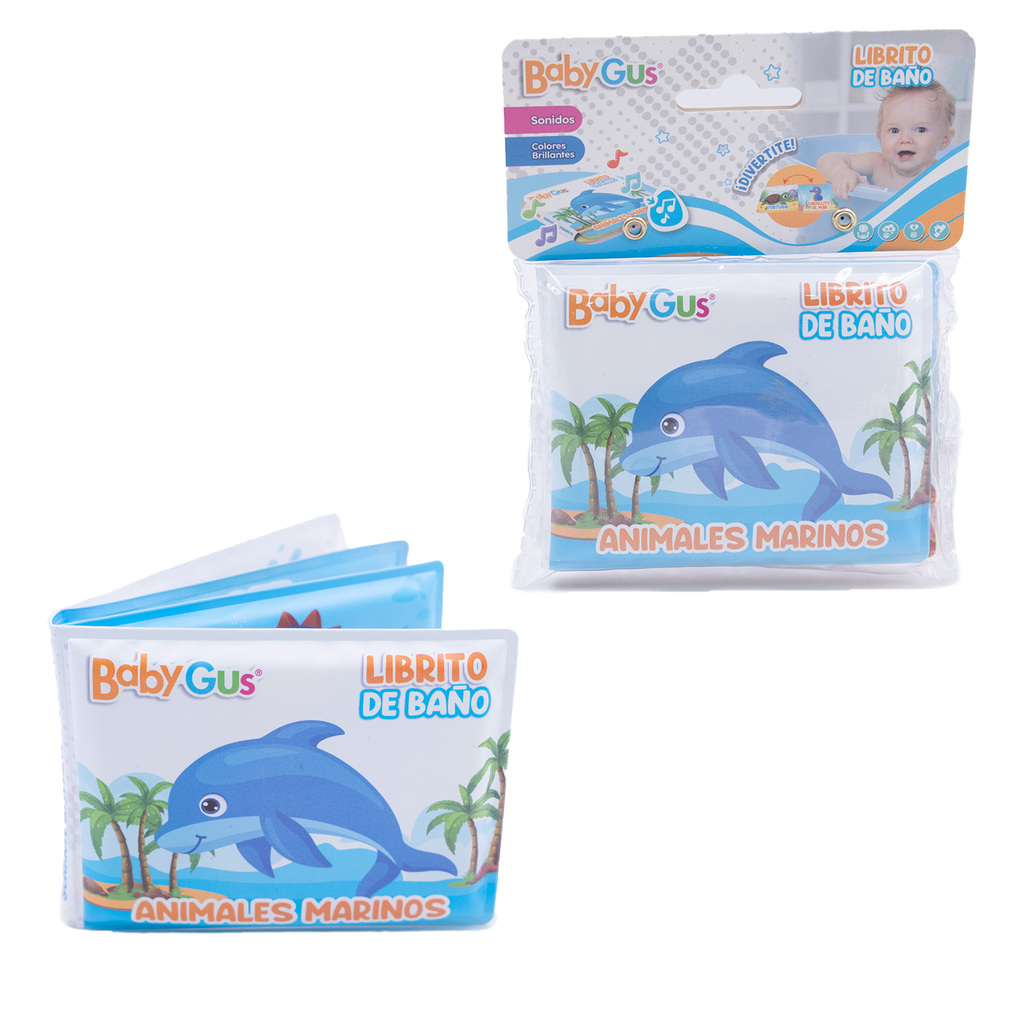 LIBRITO DIDACTICO PARA BAÑO BABY GUS 12 X 13,5 X 2 CM