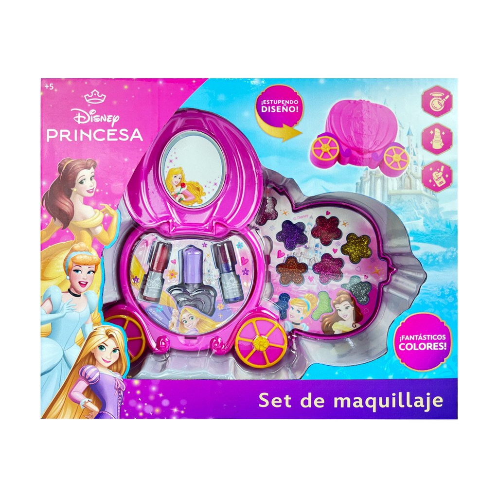 SET DE MAQUILLAJE SOMBRA DISNEY PRINCESAS CARRUAJE 28 X 24 X 6CM