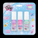 ESMALTE DE UÑAS X3 TINY COLORES Y DISEÑOS SURTIDOS 16 X 8 X 3CM