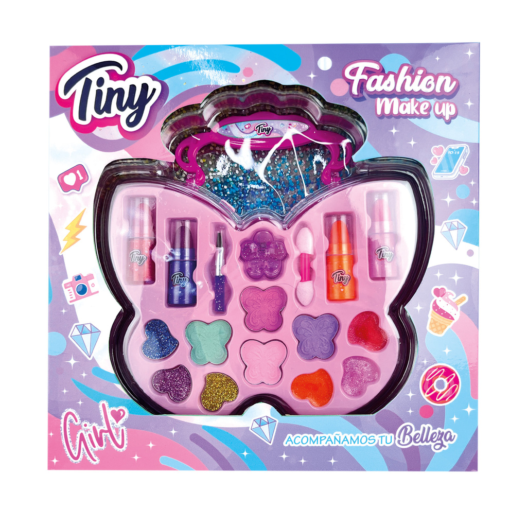 SET DE MAQUILLAJE CARTERITA EN CAJA 22 X 22 X 5CM