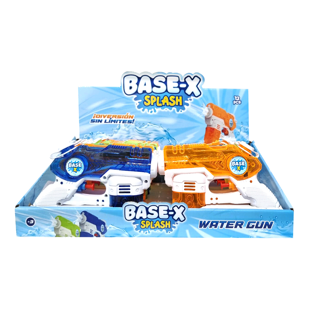 PISTOLA DE AGUA FAST SHOT TRANSPARENTE 12PCS/DISPLAY BOX 17 X 12 X 3 CM DISPLAY 41 X 24 X 13 CM