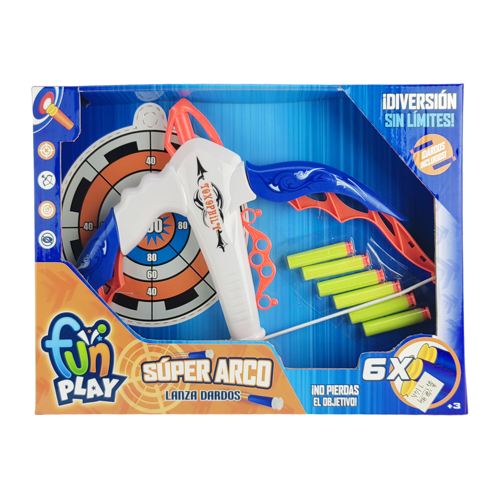 SUPER ARCO LANZA DARDOS FUN PLAY 39 X 27 X 3 CM