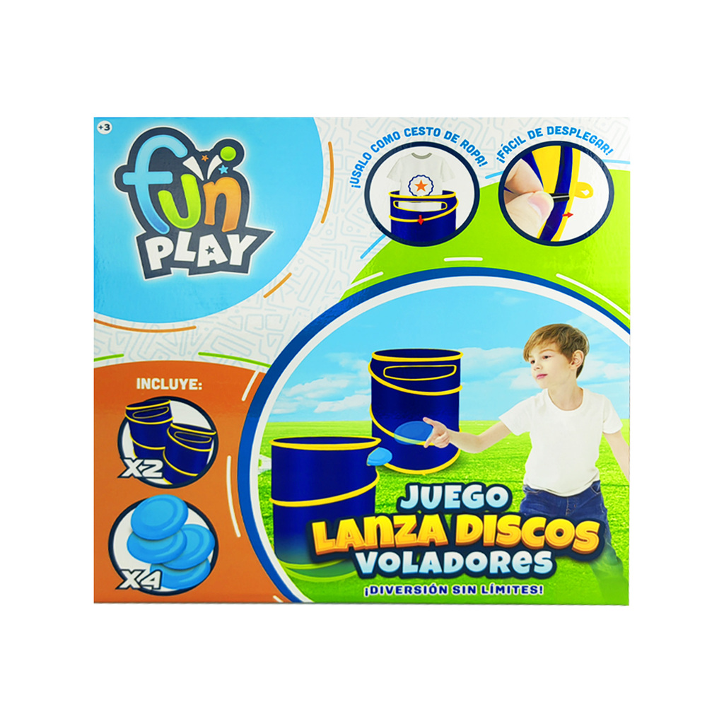 JUEGO LANZA DISCOS FUN PLAY 45 X 45 X 7 CM