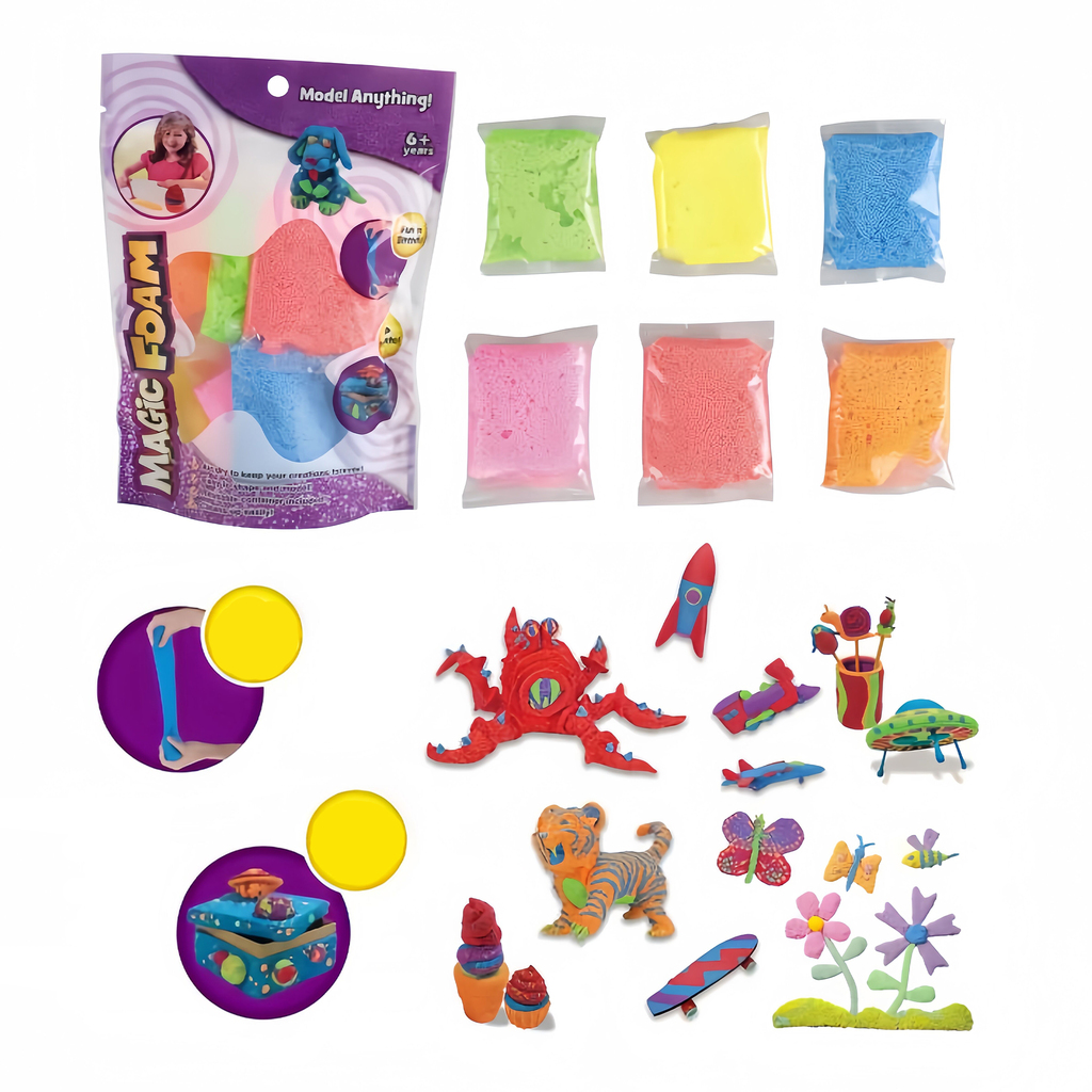 PUZZLE SERIES COLORED MUD SNOW MUD (6 COLORS) 14 X 19 CM