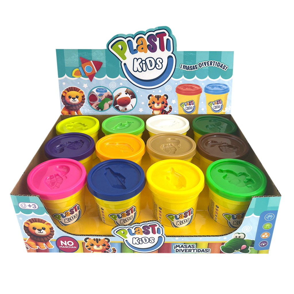 MASA PLASTI KIDS POTE 12 PZAS/DISPLAY