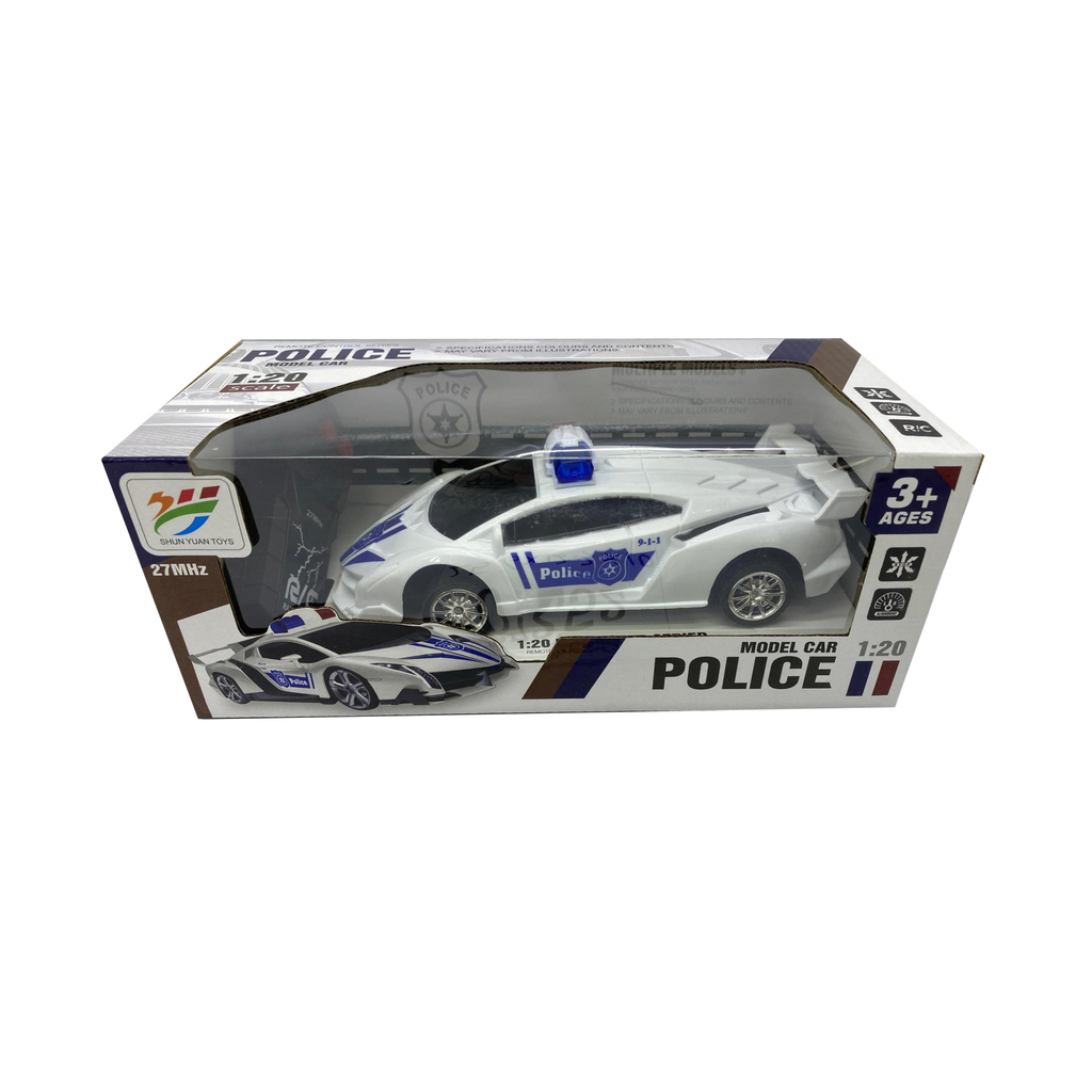 AUTO A RADIO CONTROL POLICIA GO SPEED 26 X 12 X 10 CM