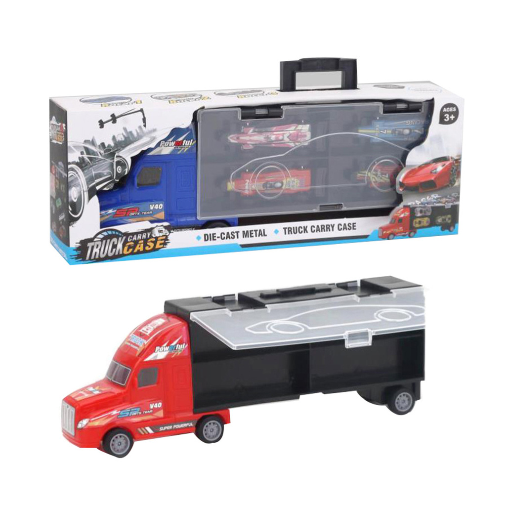 CAMION A FRICCION CON AUTITOS (4 UNIDADES) GO SPEED 29 X 10 X 7 CM