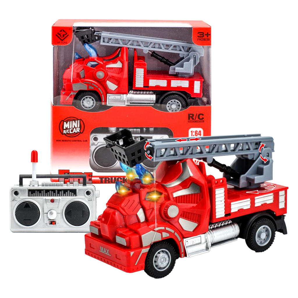 CAMION DE BOMBEROS A RADIO CONTROL 18 X 16 X 8 CM